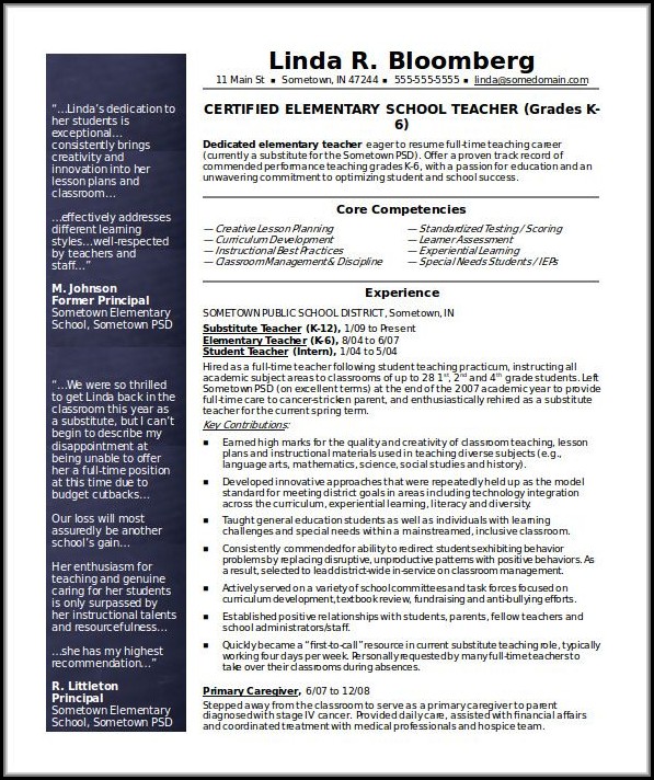 Resume Teacher Template Free Resume Teacher Template Free