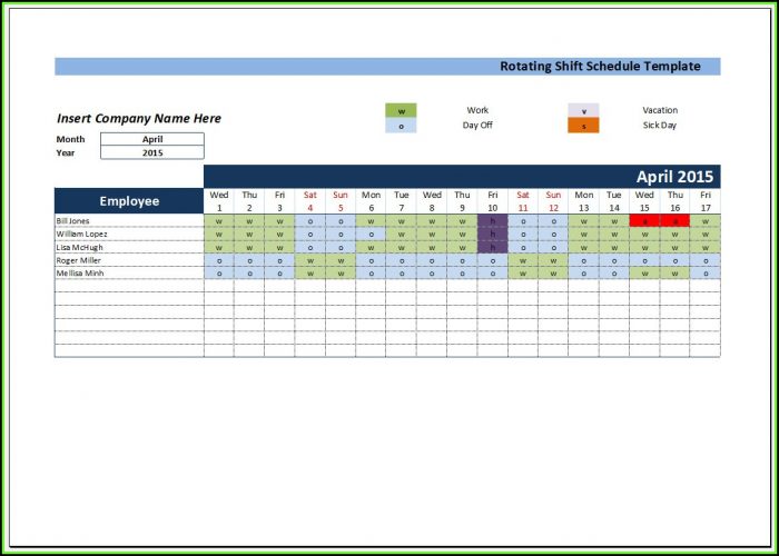 Rotating Shift Schedule Template Free Rotating Shift Schedule Template Free
