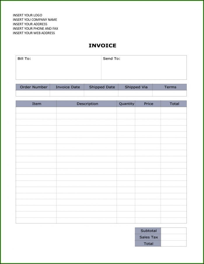 Sample Invoice Document Word Sample Invoice Document Word