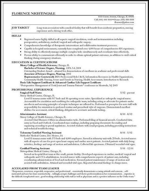Sample Of Rn Resume In Long Term Care Sample Of Rn Resume In Long Term Care