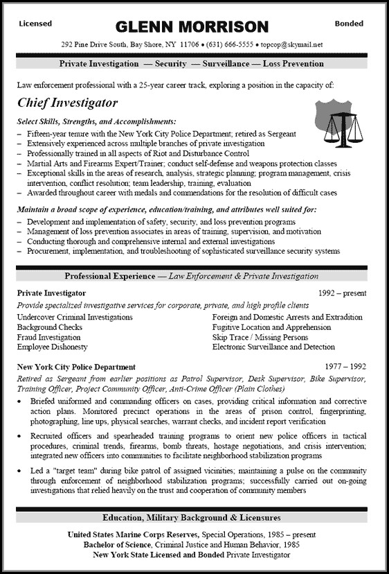 Security Officer Resume Template Security Officer Resume Template