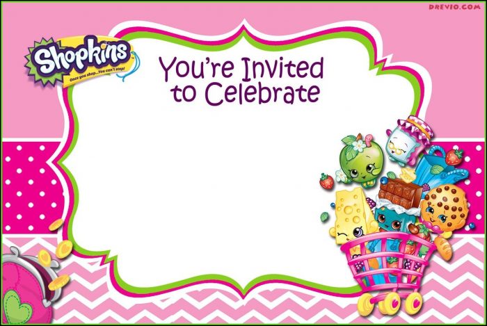 Shopkins Invitations Template Free Shopkins Invitations Template Free