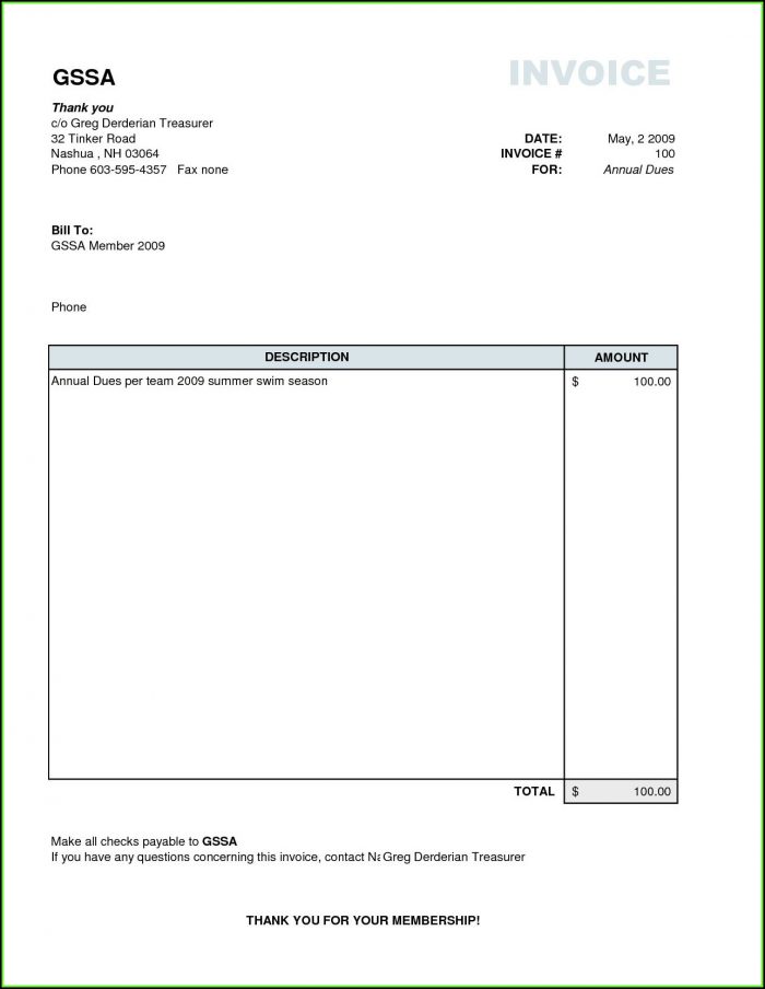 Simple Invoice Template Word Simple Invoice Template Word