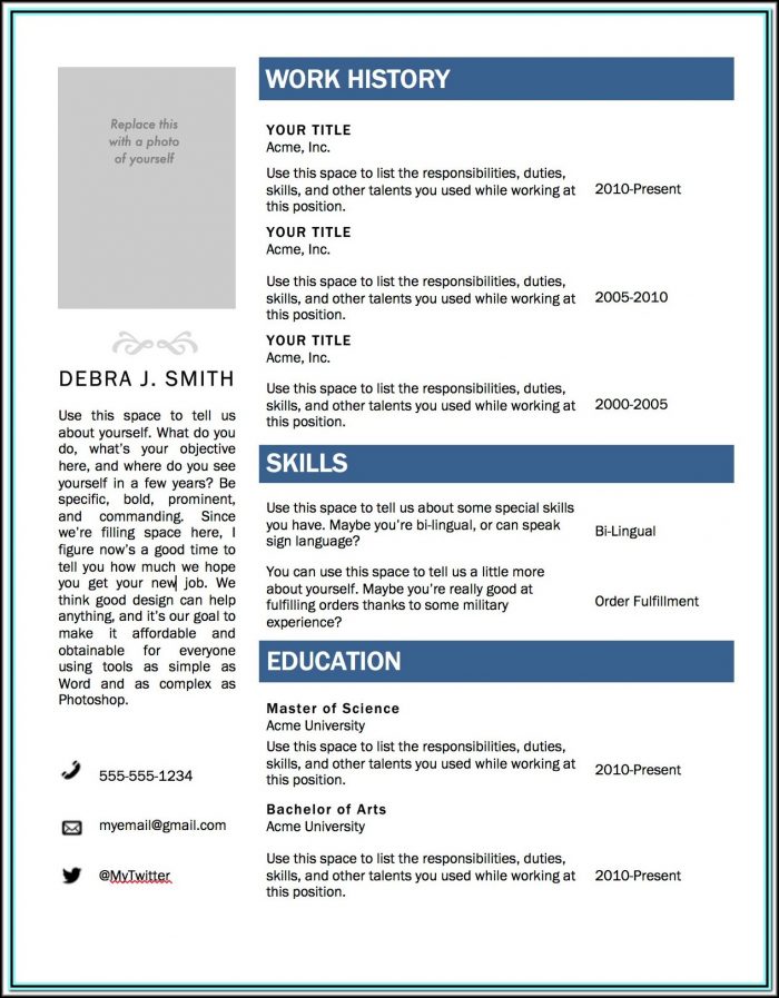 Simple Resume Templates Free Download For Microsoft Word Simple Resume Templates Free Download For Microsoft Word
