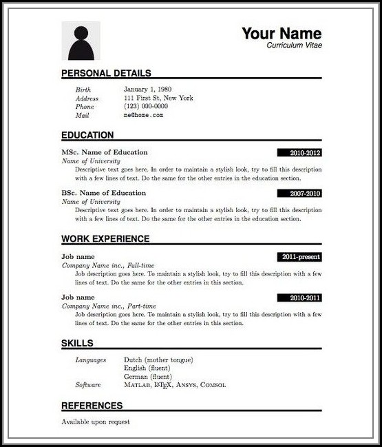 Soft Copy Of Resume Format Soft Copy Of Resume Format