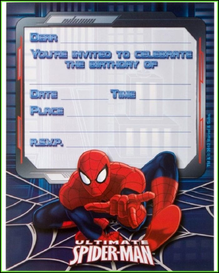 Spiderman Invitation Templates Birthday Party Spiderman Invitation Templates Birthday Party