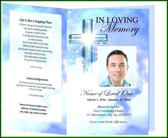 Template For Obituary Card Template For Obituary Card