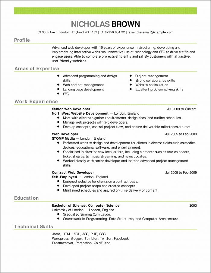 Template Resumes For Microsoft Word Template Resumes For Microsoft Word