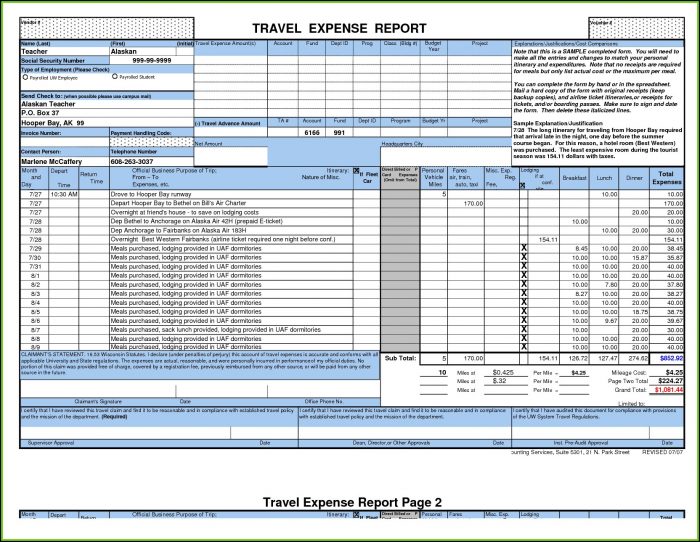 Travel Expense Report Template Excel 2013 Travel Expense Report Template Excel 2013