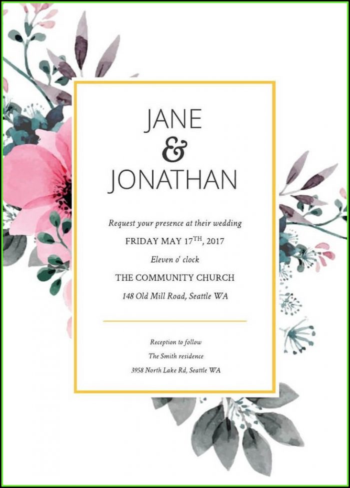 Wedding Invite Template Download Free Wedding Invite Template Download Free
