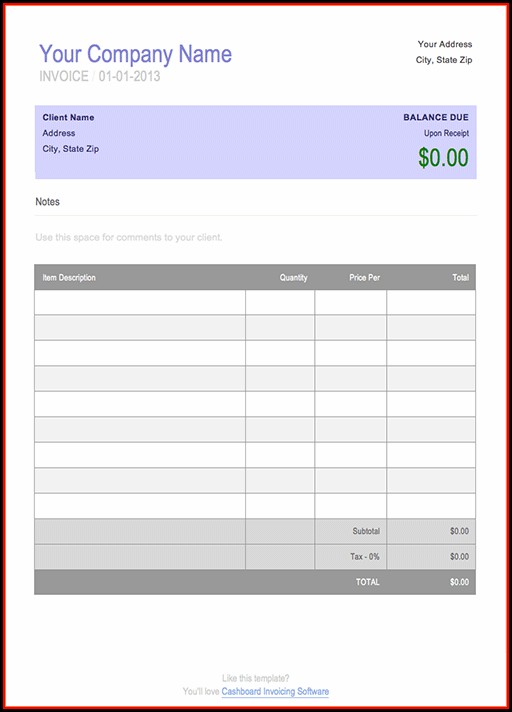 Blank Invoice Template Word Download Blank Invoice Template Word Download