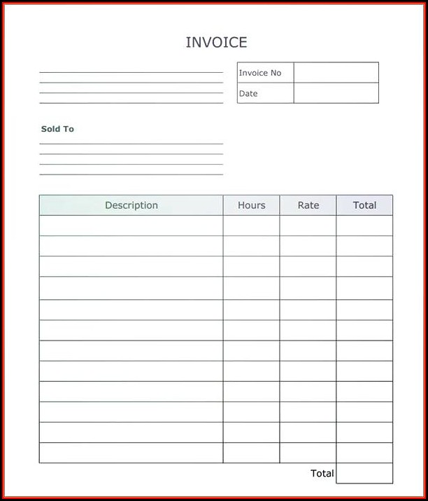 Blank Invoice Template Word Uk Blank Invoice Template Word Uk