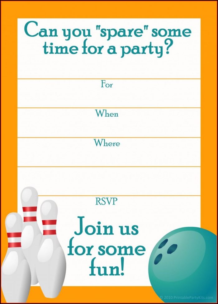 Bowling Birthday Invitation Templates Bowling Birthday Invitation Templates