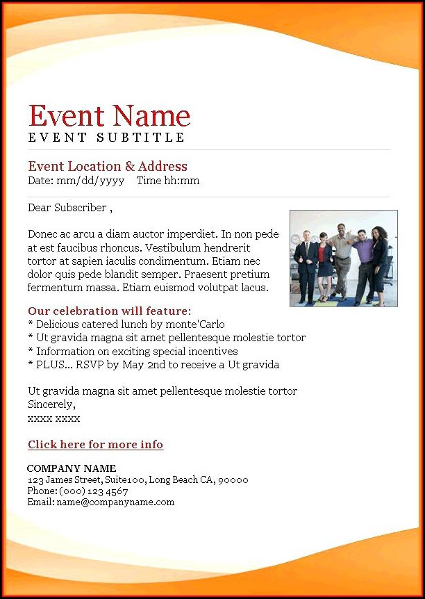 Business Event Email Invitation Templates Business Event Email Invitation Templates
