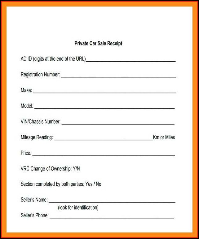 Car Sales Receipt Template - Template 1 : Resume Examples ...