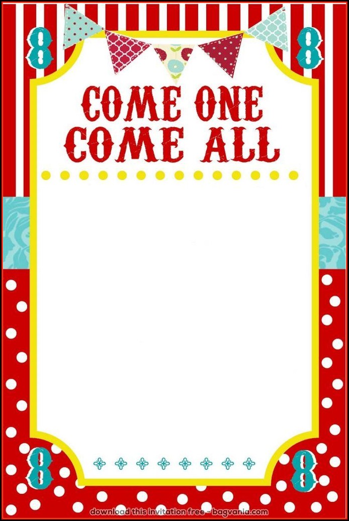 Carnival Invitation Template Free Carnival Invitation Template Free