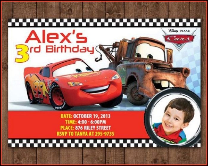 Cars Invitation Card Template Cars Invitation Card Template