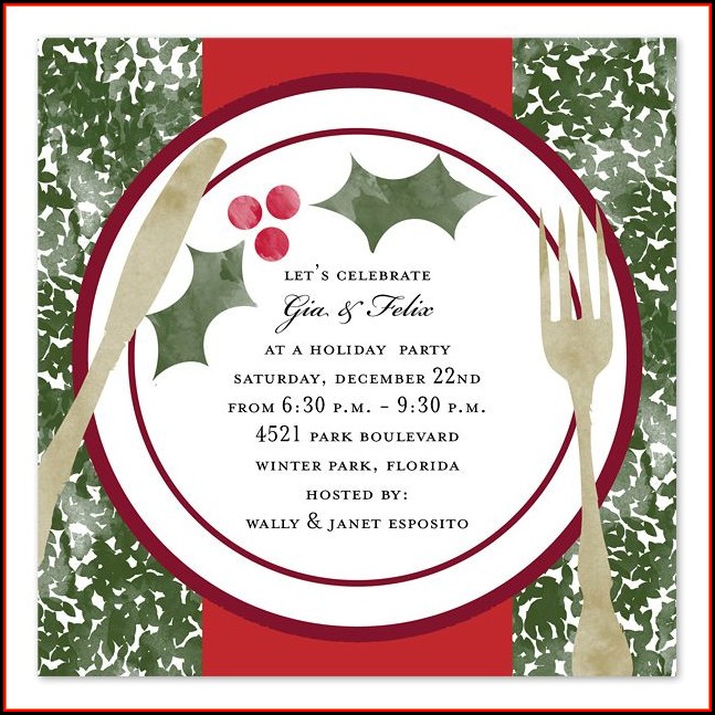 Christmas Dinner Invitation Template Christmas Dinner Invitation Template