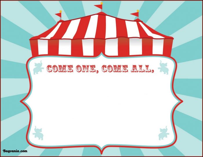 Circus Invitation Template Free Circus Invitation Template Free