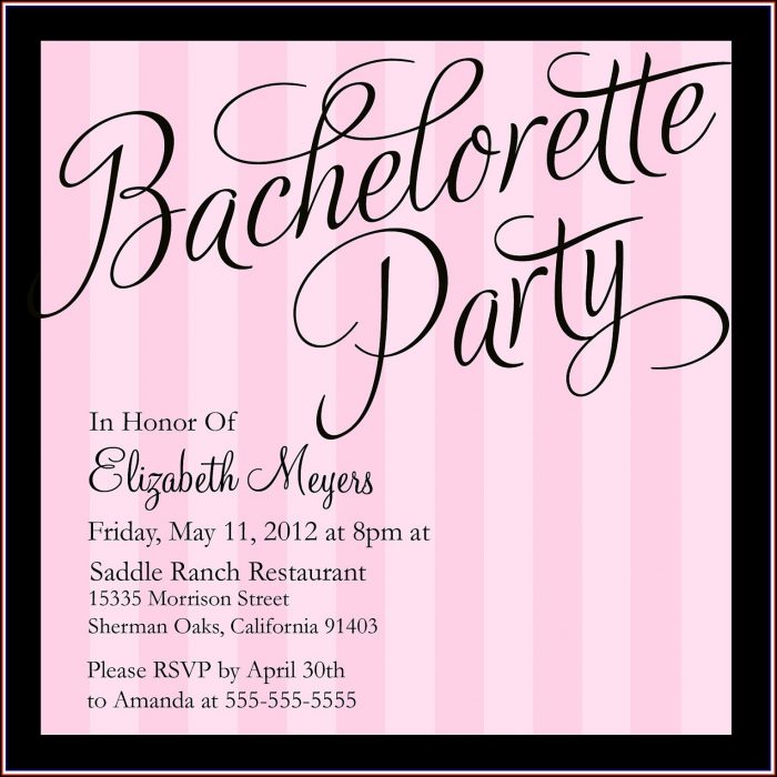Classy Bachelorette Invitation Template Classy Bachelorette Invitation Template