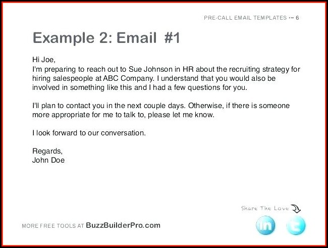 Cold Call Follow Up Email Template Cold Call Follow Up Email Template