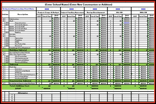 Construction Cost Estimate Template Excel Free Construction Cost Estimate Template Excel Free