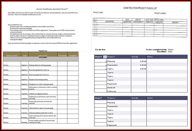 Construction Punch List Template Excel Construction Punch List Template Excel
