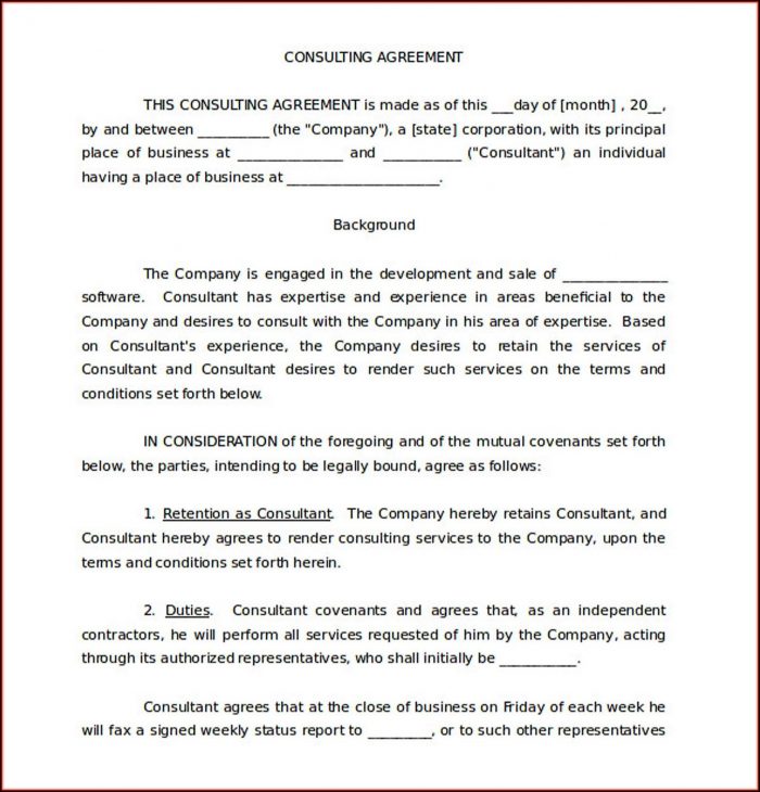 Consulting Agreement Template Free Download Consulting Agreement Template Free Download