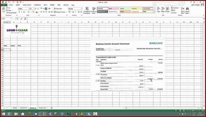 Daily Bank Reconciliation Template Excel Daily Bank Reconciliation Template Excel