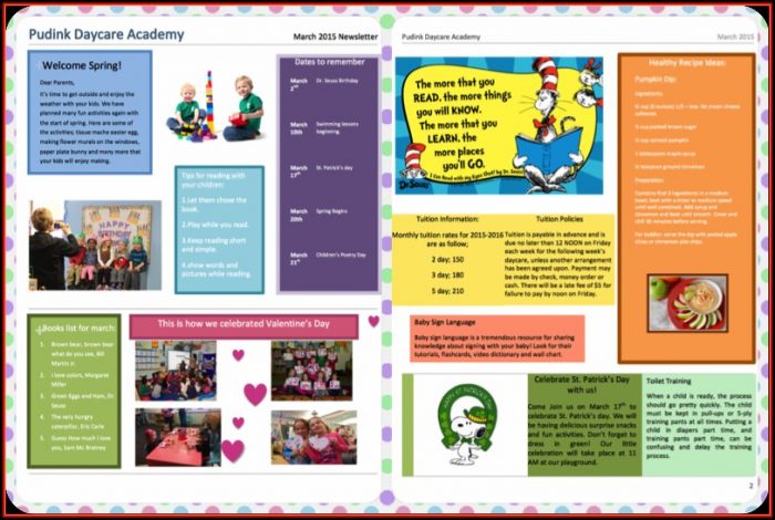 Daycare Newsletter Templates Daycare Newsletter Templates