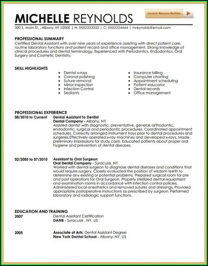Dental Assistant Resumes Template Dental Assistant Resumes Template