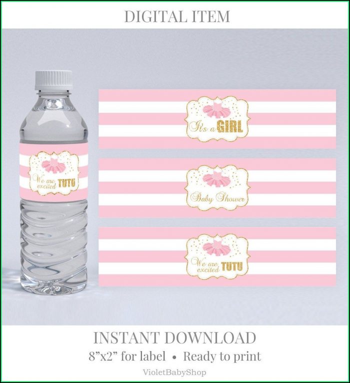 Diy Baby Shower Water Bottle Labels Template Diy Baby Shower Water Bottle Labels Template