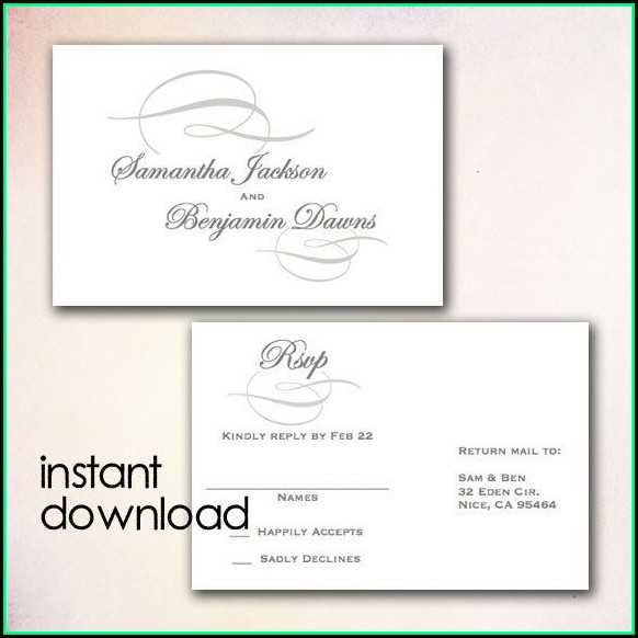 Diy Rsvp Postcard Template Diy Rsvp Postcard Template