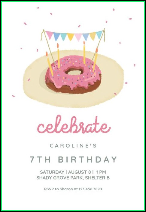 Donut Party Invitation Template Free Donut Party Invitation Template Free
