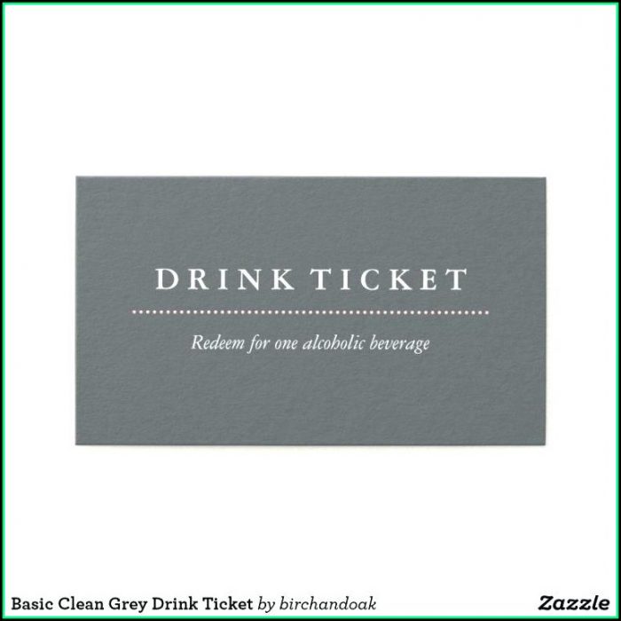 Drink Token Template Word Drink Token Template Word