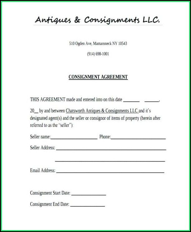 Ebay Consignment Contract Templates Ebay Consignment Contract Templates