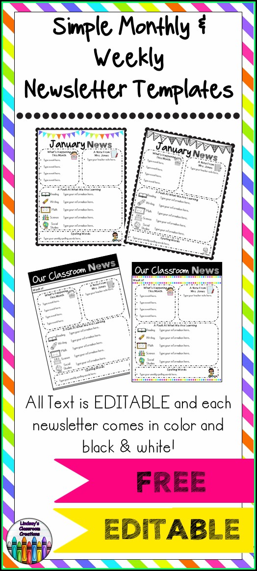 Editable Daycare Newsletter Templates Editable Daycare Newsletter Templates