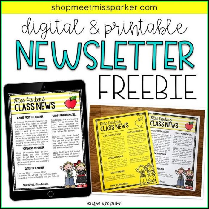 Editable Newsletter Template Free Editable Newsletter Template Free