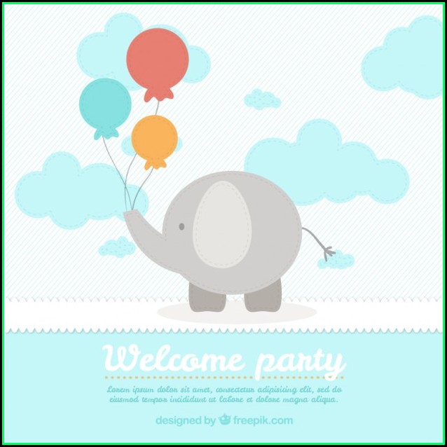 Elephant Baby Shower Card Template Elephant Baby Shower Card Template
