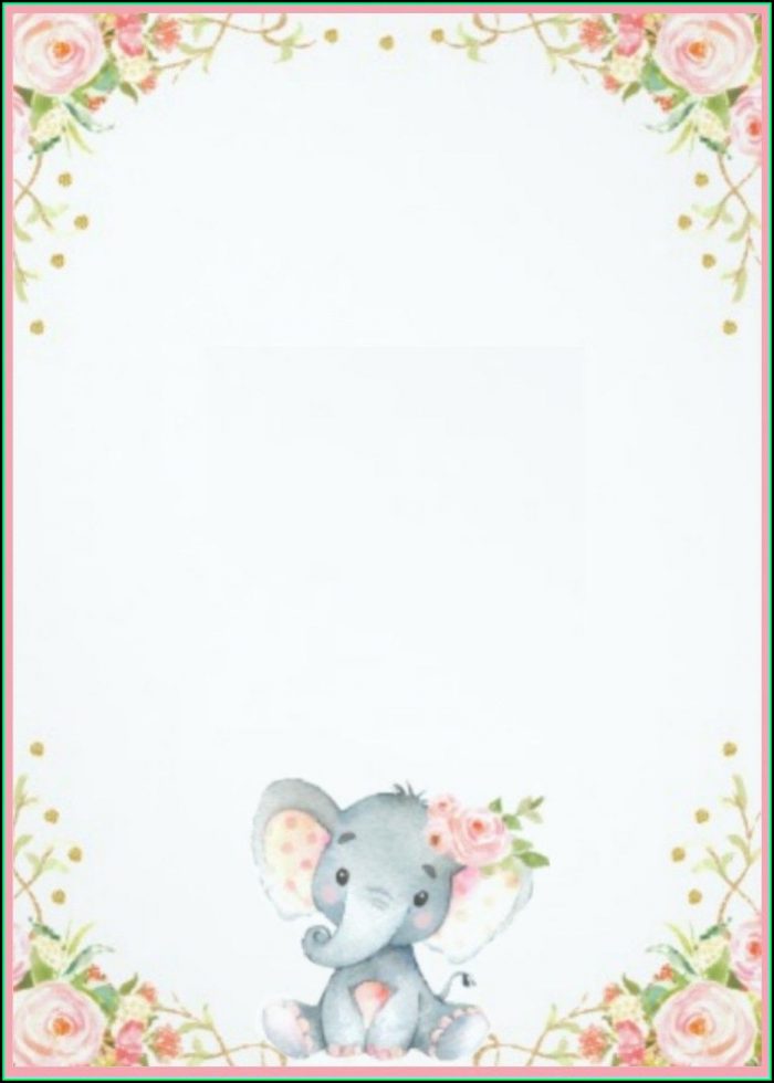 Elephant Birthday Invitation Template Elephant Birthday Invitation Template