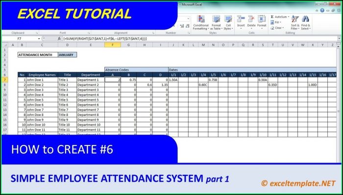 Employee Attendance Tracker Excel Template Free Download Employee Attendance Tracker Excel Template Free Download