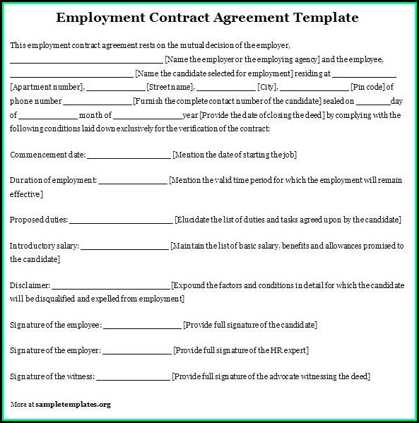 Employee Contracts Templates Employee Contracts Templates