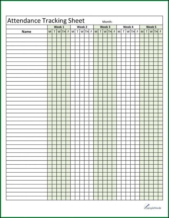 Employee Monthly Attendance Tracker Excel Template Employee Monthly Attendance Tracker Excel Template
