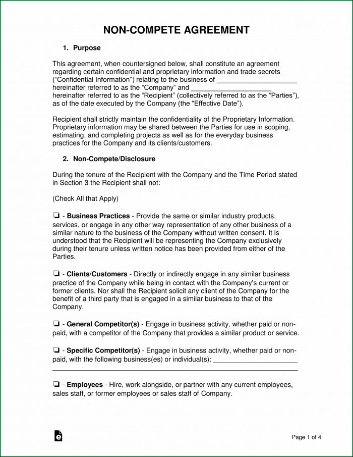 Employee Non Disclosure Non Compete Agreement Template Employee Non Disclosure Non Compete Agreement Template