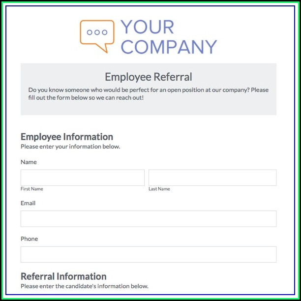 Employee Referral Card Template Employee Referral Card Template