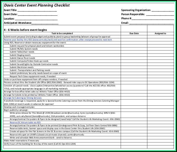 Event Planning Checklist Template Excel Free Event Planning Checklist Template Excel Free