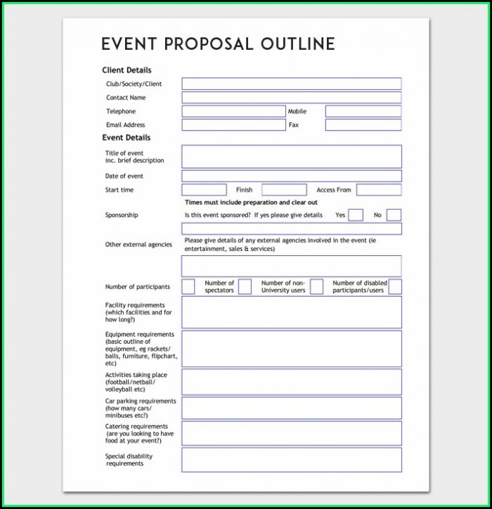 Event Planning Proposal Template Doc Event Planning Proposal Template Doc
