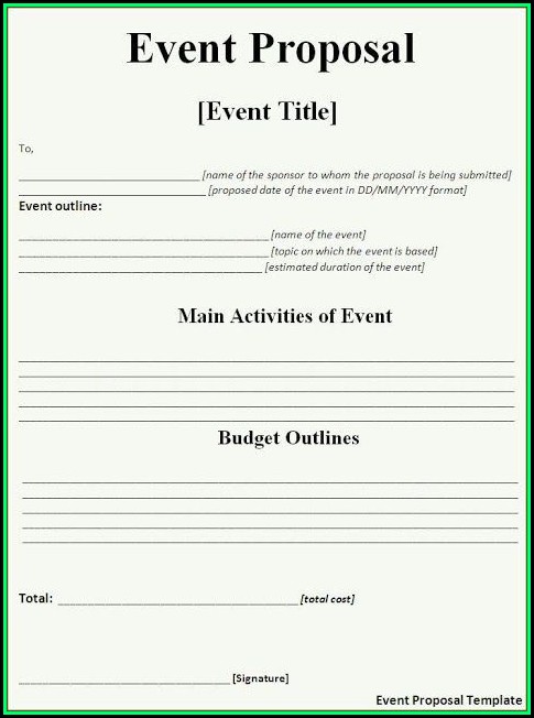 Event Planning Proposal Template Free Event Planning Proposal Template Free