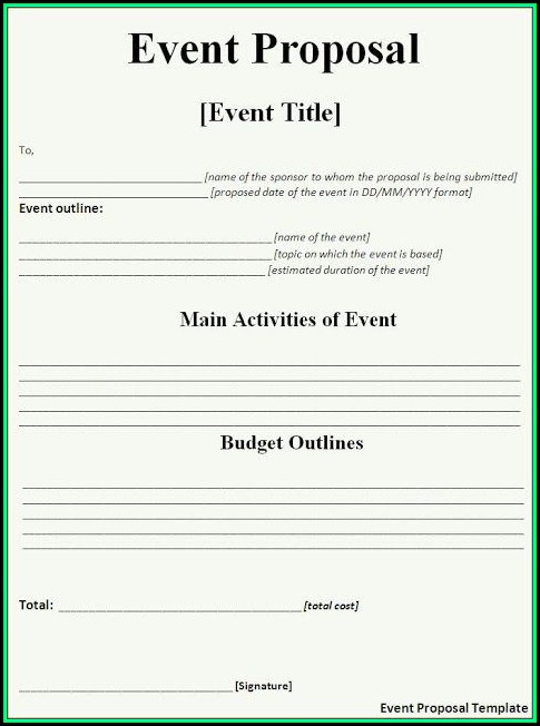 Event Proposal Template Free Download Event Proposal Template Free Download