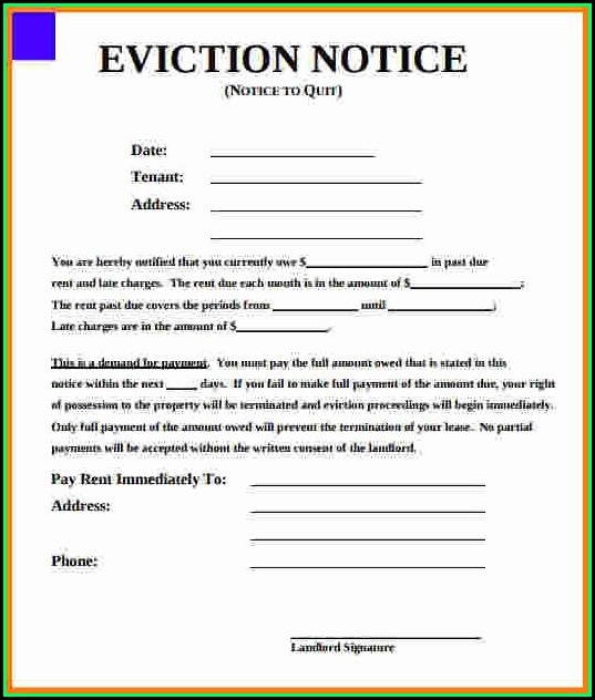 Eviction Notice Template California Eviction Notice Template California